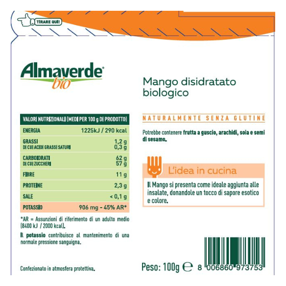 Mango disidratato biologico Almaverde Bio