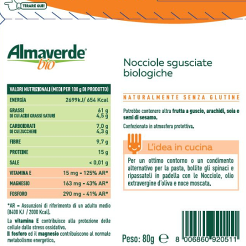 Nocciole sgusciate Almaverde Bio