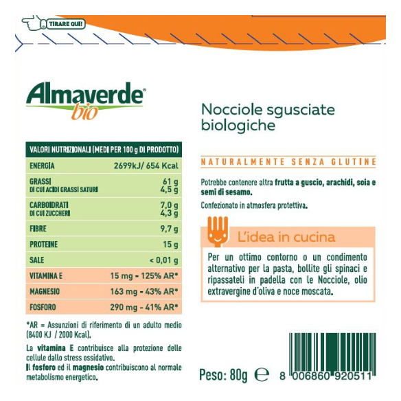Nocciole sgusciate Almaverde Bio