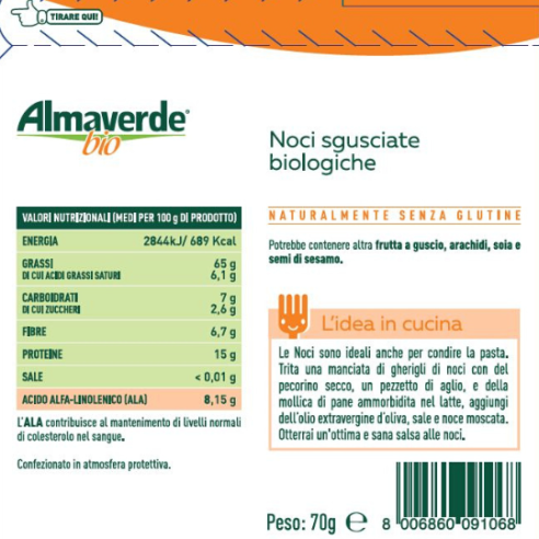 Noci senza guscio Biologiche Almaverde Bio