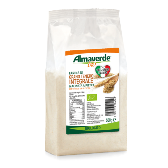 Farina di Grano tenero integrale 500g  Almaverde Bio Negozio Online Farina di Grano tenero integrale 500g  Almaverde Bio Negozio Online