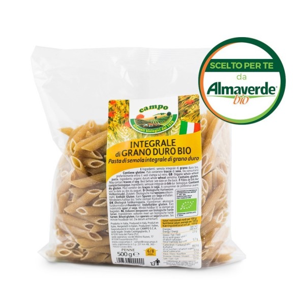 Penne  rigate di semola integrale di grano duro Acquista Online