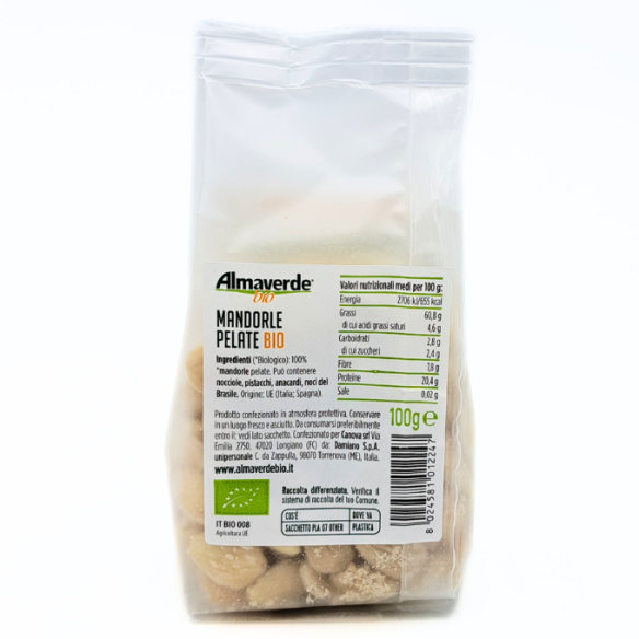 mandorle pelate almaverde bio acquista online