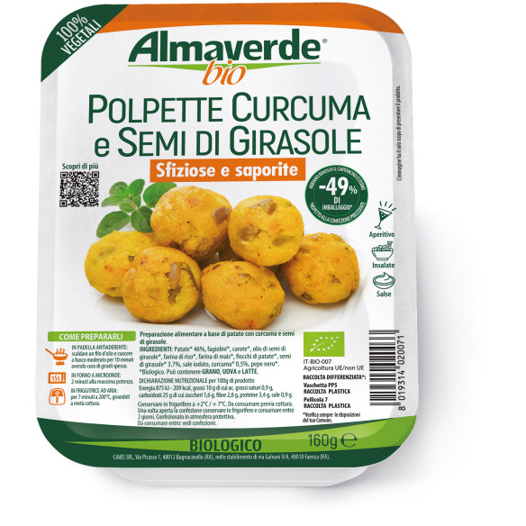 polpette curcuma e semi di girasole almaverde bio
