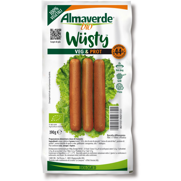 Wusty Almaverde Bio Wurstel vegetali