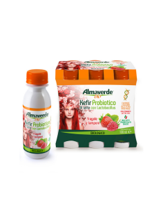 kefir probiotico di latte fragola e laponi