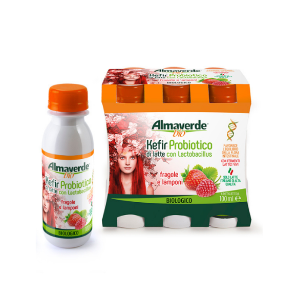 kefir probiotico di latte fragola e laponi
