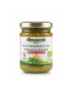 Pesto di basilico Biologico Senza Aglio Almaverde Bio