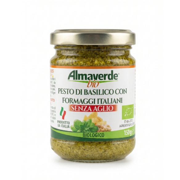 Pesto di basilico Biologico Senza Aglio Almaverde Bio